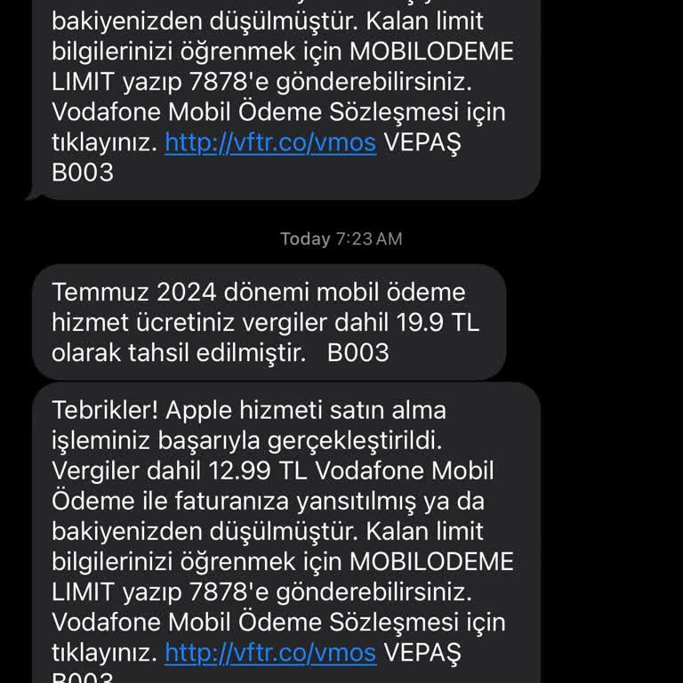Vodafone Habersiz Ödeme Alıyor?
