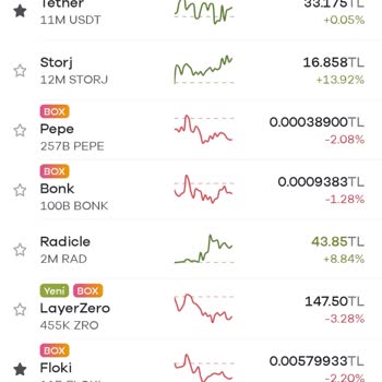 Paribu Gecikmeli Veri Göstergesi Ve Çizelgesi