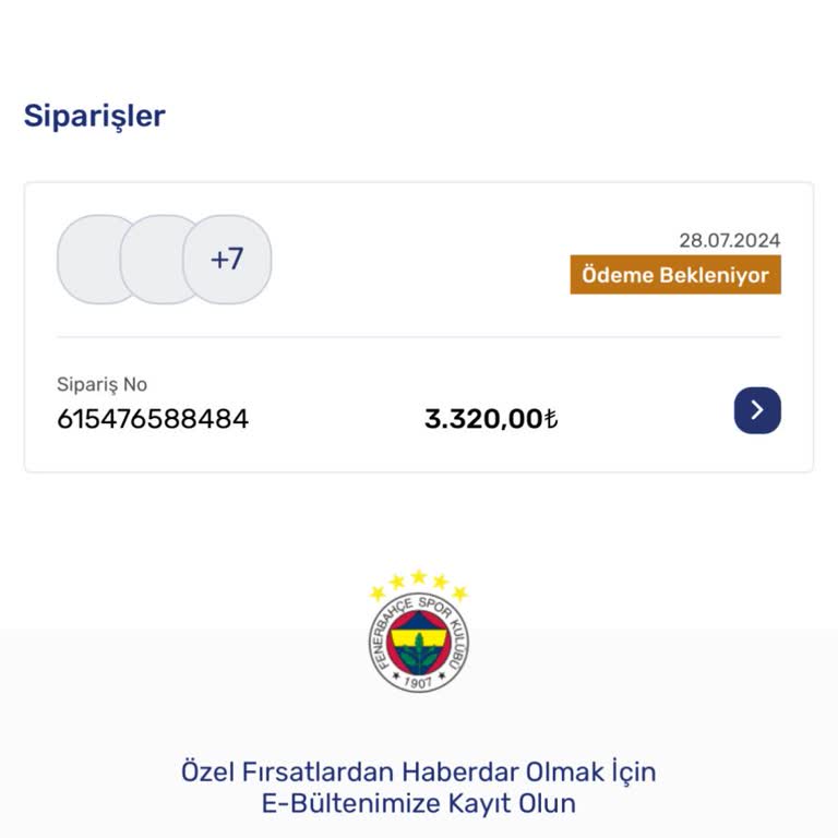 Fenerium Ödeme Bekleniyor Hatası