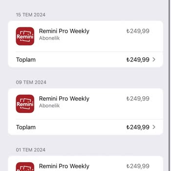 Remini Uygulaması Tarafından Habersiz Haftalarca Para Çekilmesi