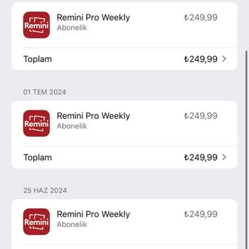 Remini Uygulaması Tarafından Habersiz Haftalarca Para Çekilmesi