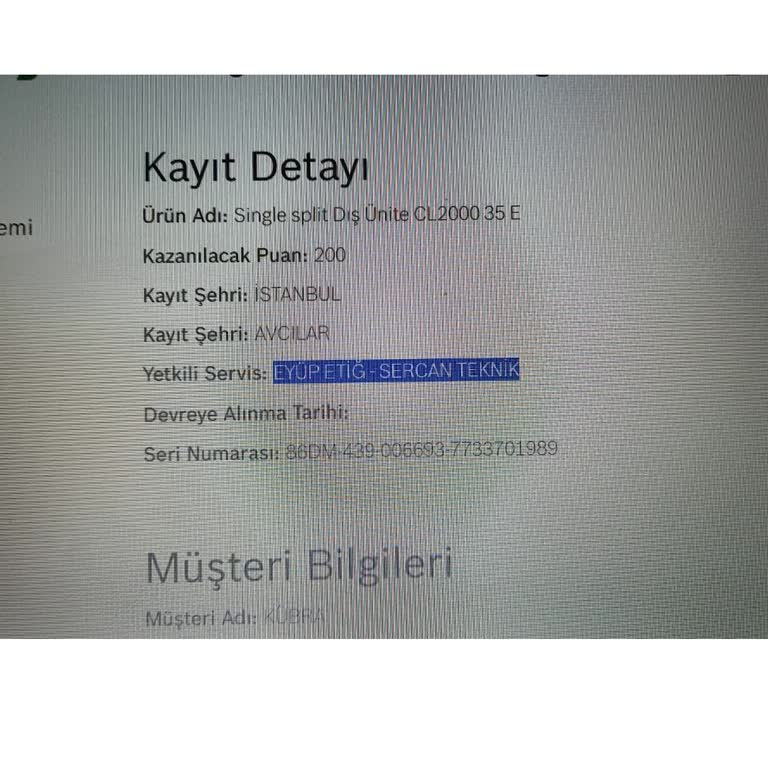 Bosch Termoteknik Klima Kurulum Yapmıyor