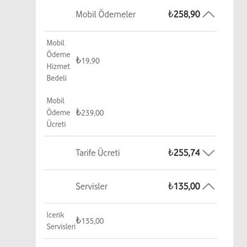 Vodafone Kullanmadığım Abone Olmadığım İçeriklerden. Dolayı 393 TL