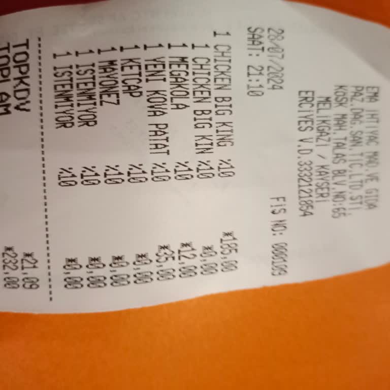 Burger King Patates Ve Kola