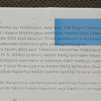 CSK Telekom ve Elektronik Pazarlama 0 Bedeline Bile İsteye 2. El Cihaz Satan Haksız Kazanç Sağlayan Firma