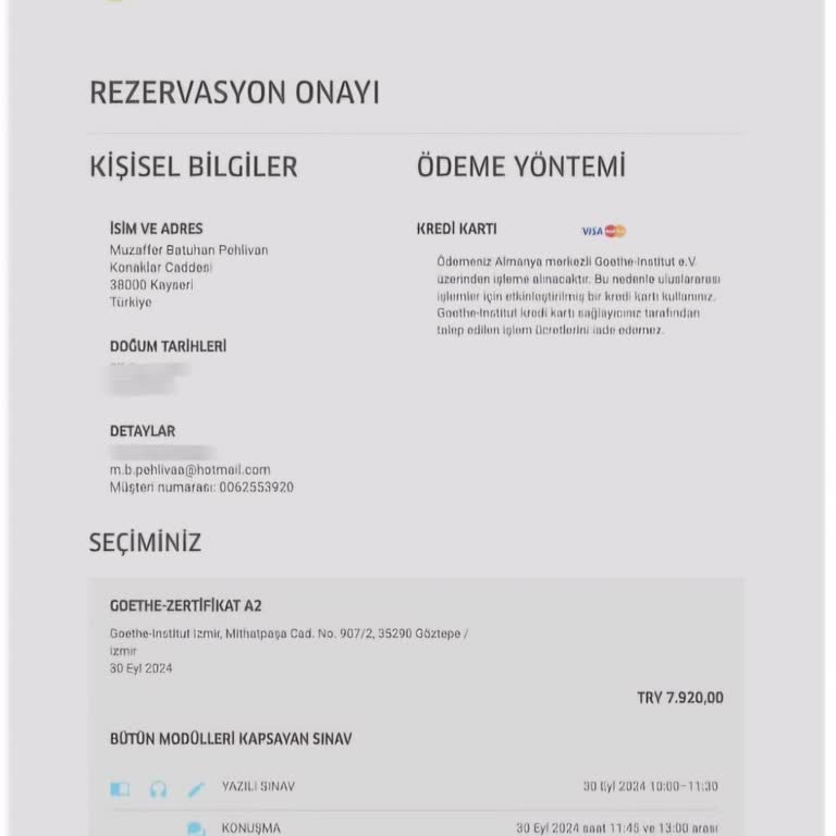 İzmir Goethe Enstitüsü'nde Ücret İadesi Ve Müşteri Hizmetleri Sorunu