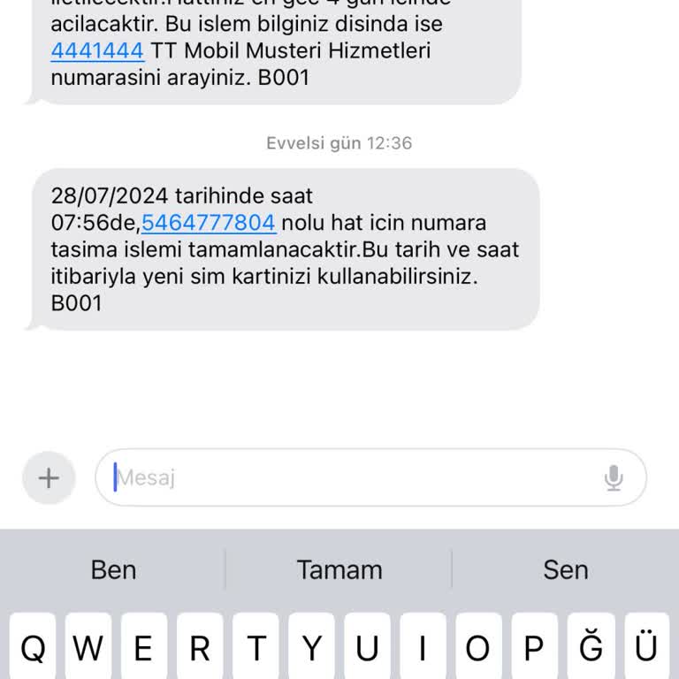Türk Telekom Numara Taşıma Aktivasyon Sorunu
