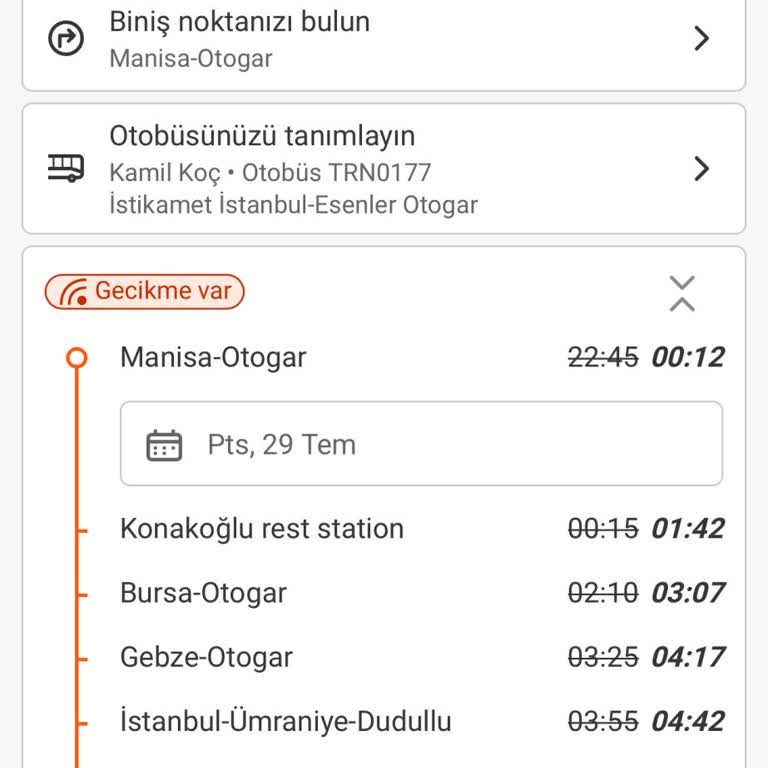 Kamil Koç Otobüs Firması Pişmanlığımız