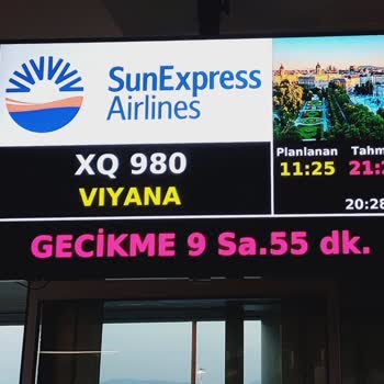 Sunexpress 9saat 55dk Rötar