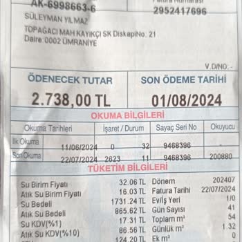 İSKİ Fahiş Fatura