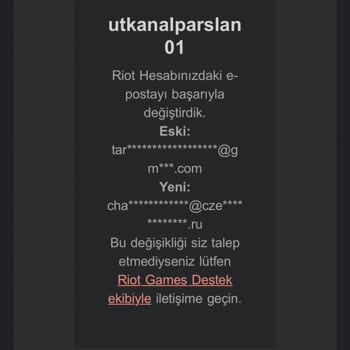 Riot Games 2015 Yılından Beri Uğraştığım Hesabın Çalınması
