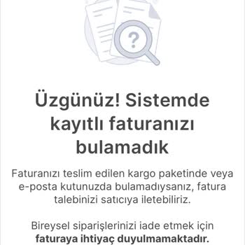 Hepsiburada Sitesinden Alınan Üründe Fatura Yok
