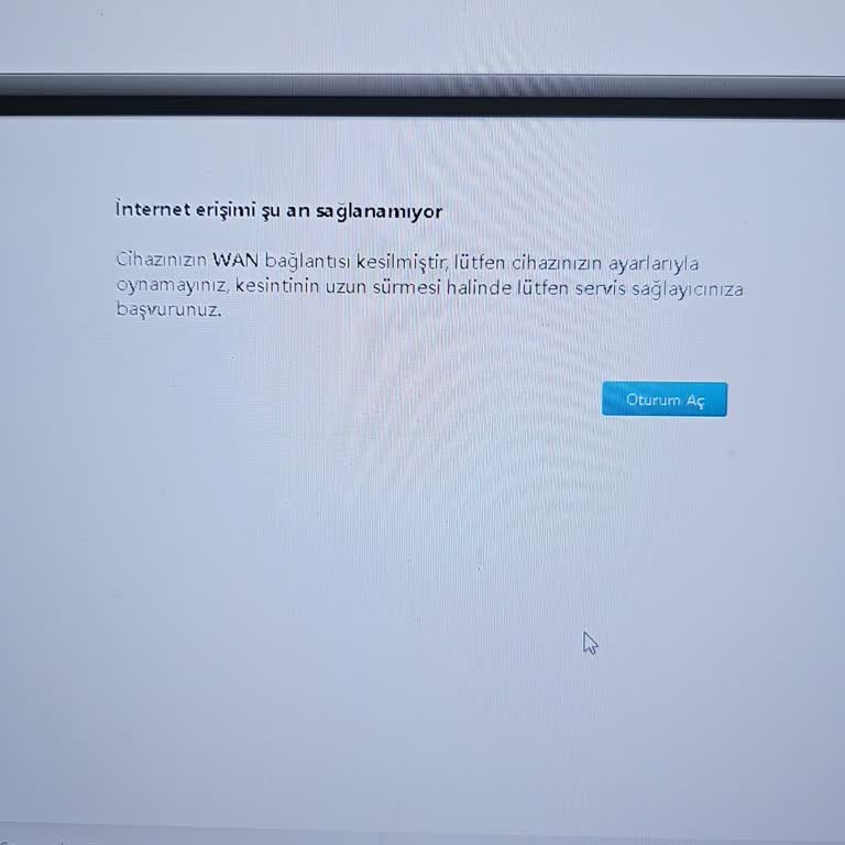 Vodafone Net Wan Bağlantısı Kesilmiştir.