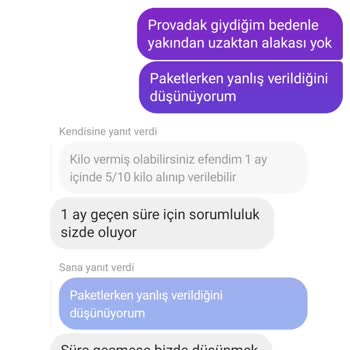 Erhan Tarz Yanlış Beden Satıldı