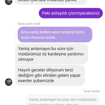 Erhan Tarz Yanlış Beden Satıldı