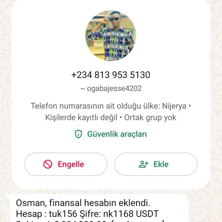 WhatsApp Bu Numaradan Şikayetçiyim