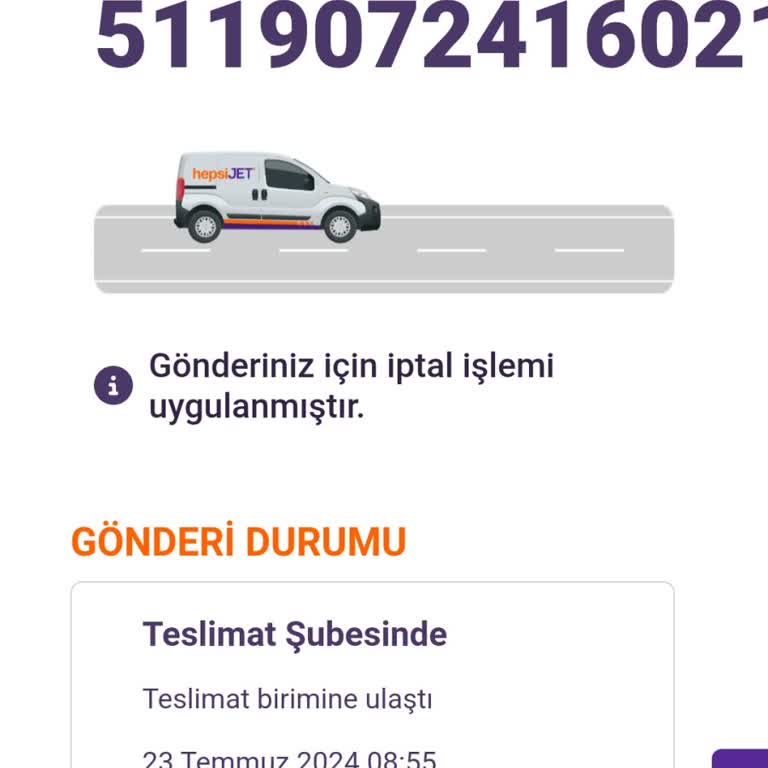 Hepsijet Kargomu Şubede Bir Hafta Bekletip İptal İşlemi Uyguladı