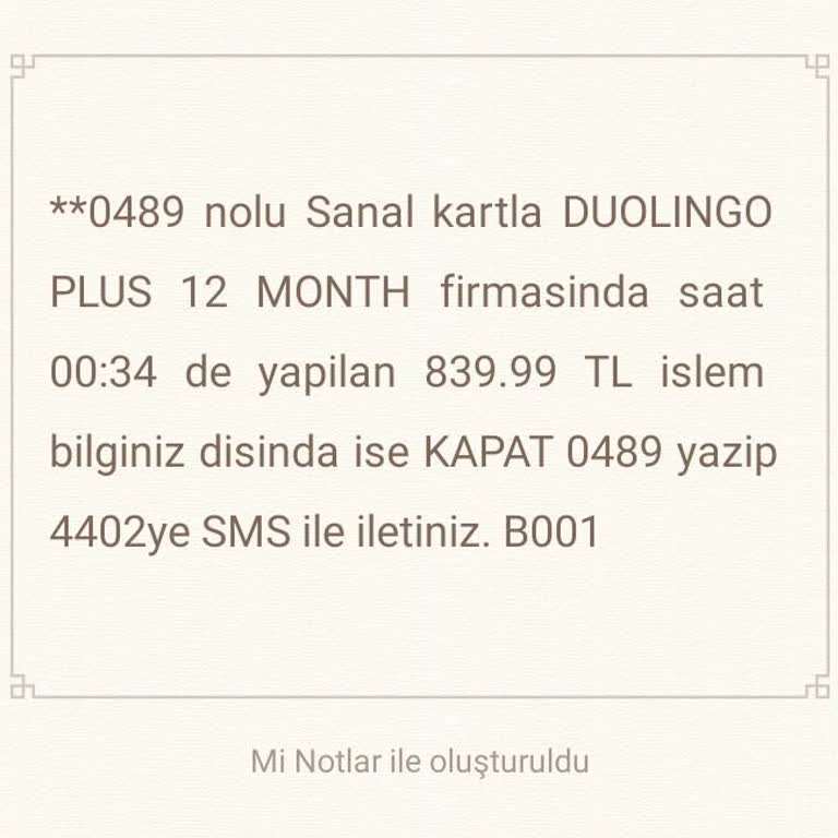 Duolingo Plus 12 Month Firması Habersiz Kesintisi Hk