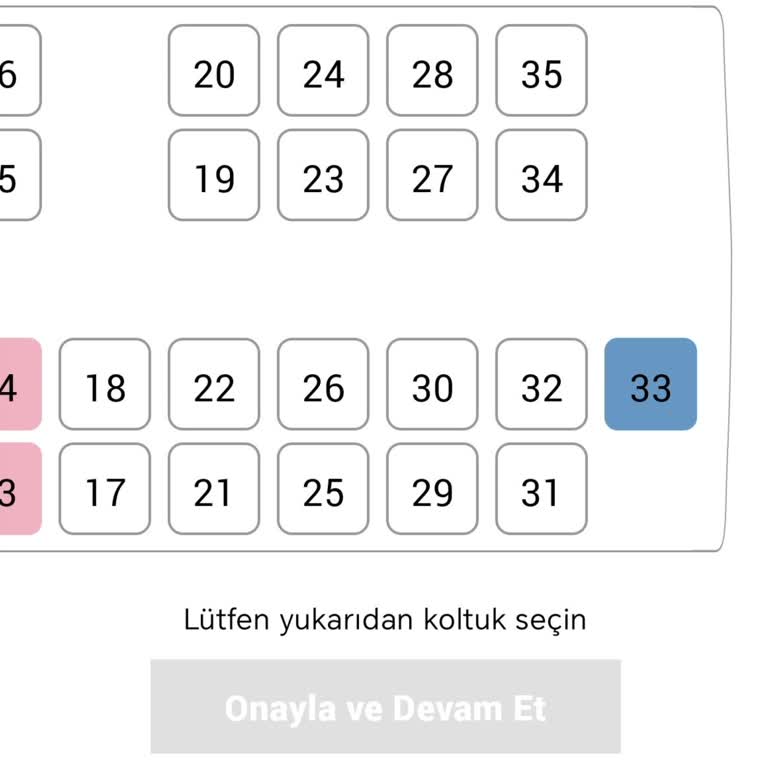 Obilet Uygulaması Koltuk Yerlerini Yanlış Gösteriyor
