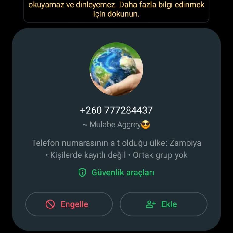 WhatsApp Bilinmeyen Numaradan Gelen Finansal Hesabınız Eklendi Mesajı