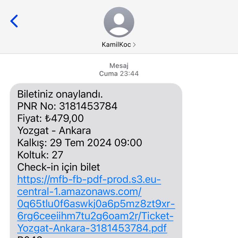 Kamil Koç Otobüsü Aşırı Pis Kokuyordu