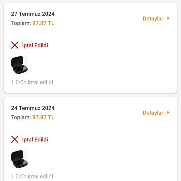 Trendyol'da Sürekli İptal Edilen Siparişler