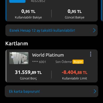 Yapı Kredi Kredi Kartı Limitleri Aşarak Harcamaya İzin Veriyor