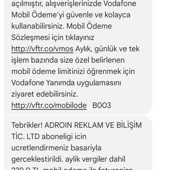 Vodafone Kendi Kendine Abonelik