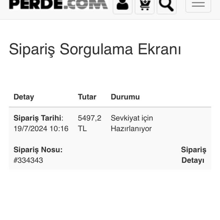 Perde.com Siparişleri İle İlgili