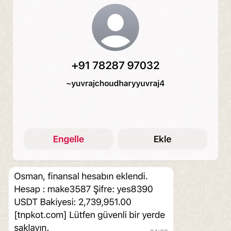 WhatsApp Tnpkot.com WhatsApp Üzerinden SMS