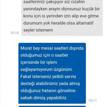 Sunny Marka Müşteri Destek Ekibi Sorunu