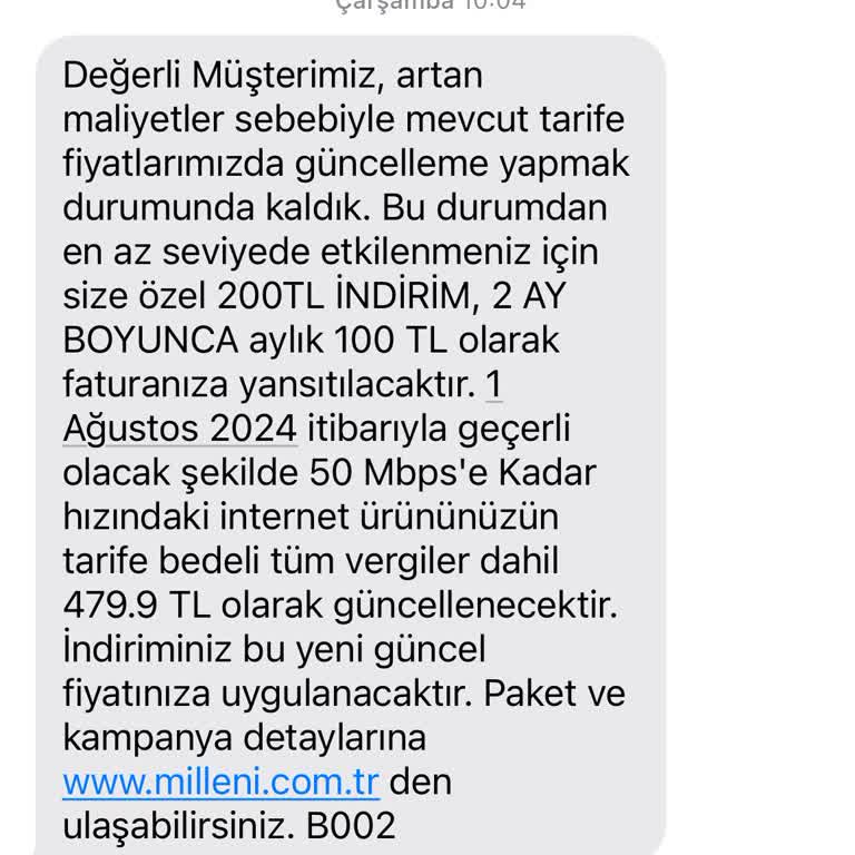 Millenicom Fiyat- Abonelik İptali