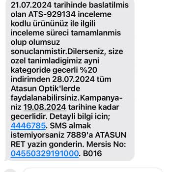 Atasun Sattığı Malın Arkasında Durmuyor