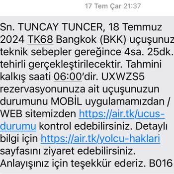 Ülkemin Gurur Kaynağı THY'ye Yakışmadı