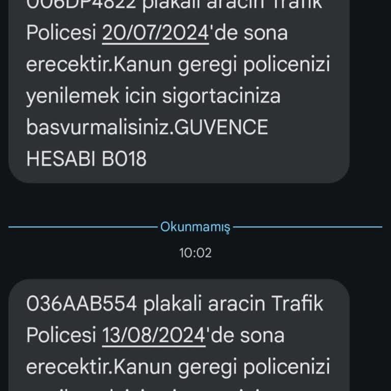 Güvence Hesabı İle İlgili Alakasız Mesaj