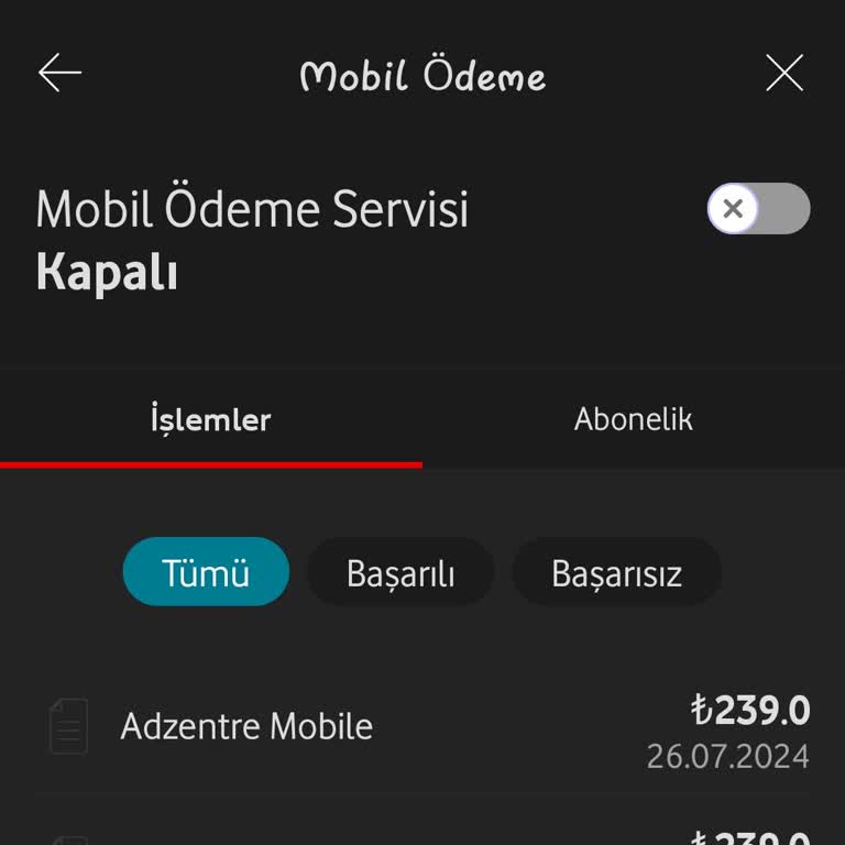 Vodafone Mobil Ödeme Haberim Olmadan Abonelik Açmış