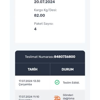 Horoz Lojistik Paketin Eksik Teslimatı Kalan Paket Teslim Edilmedi