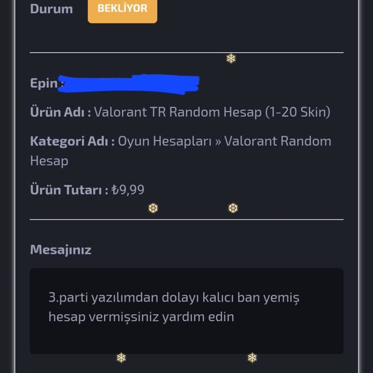 Growoyun.com Sitesi Hatalı Sipariş Bildirimine Cevap Verilmiyor
