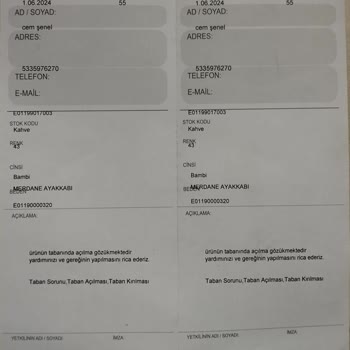 Bambi Ayakkabı Tamir Ya Da Değişim Yapılmaması