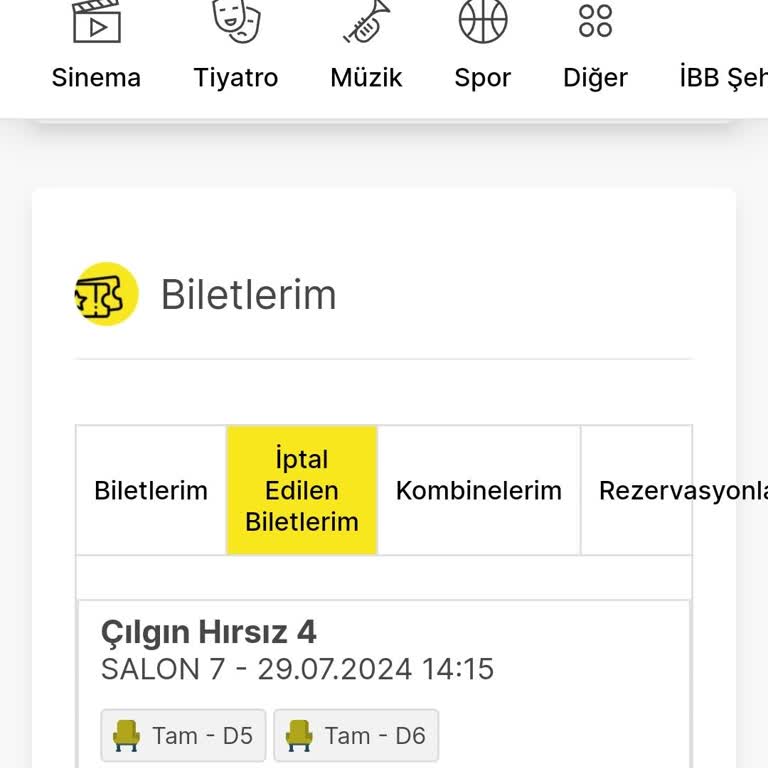 Biletinial Para İade Sorunu