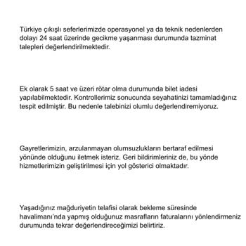 Ajet Operasyonu Ve Müşteri Hizmetleri Kalitesizliği