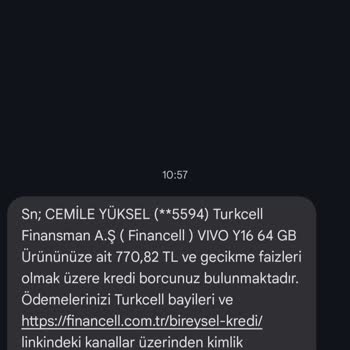 Turkcell Başkasının Adına Bana Mesaj Atılması