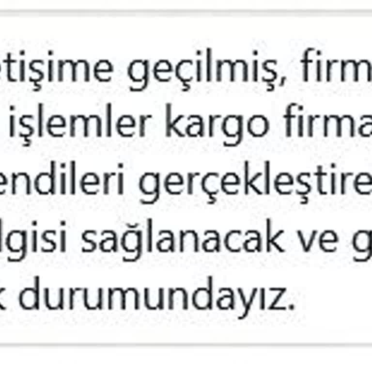 Stradivarius Teslim Edilmeyen Ürün