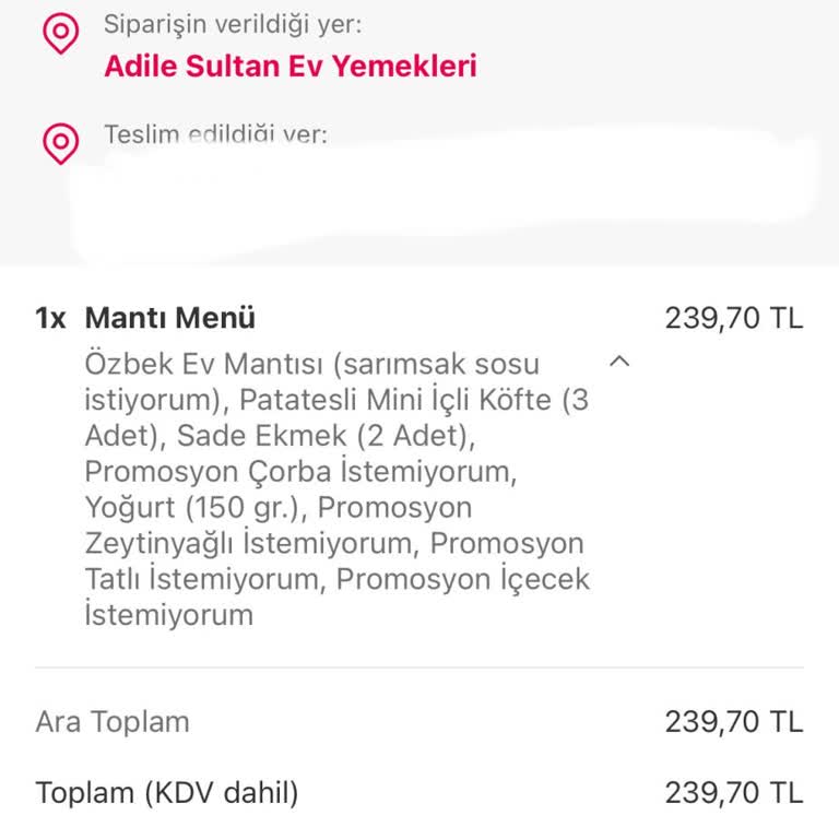 Adile Sultan Ev Yemekleri Gayrettepe Şubesi . Zehirlenme...…...