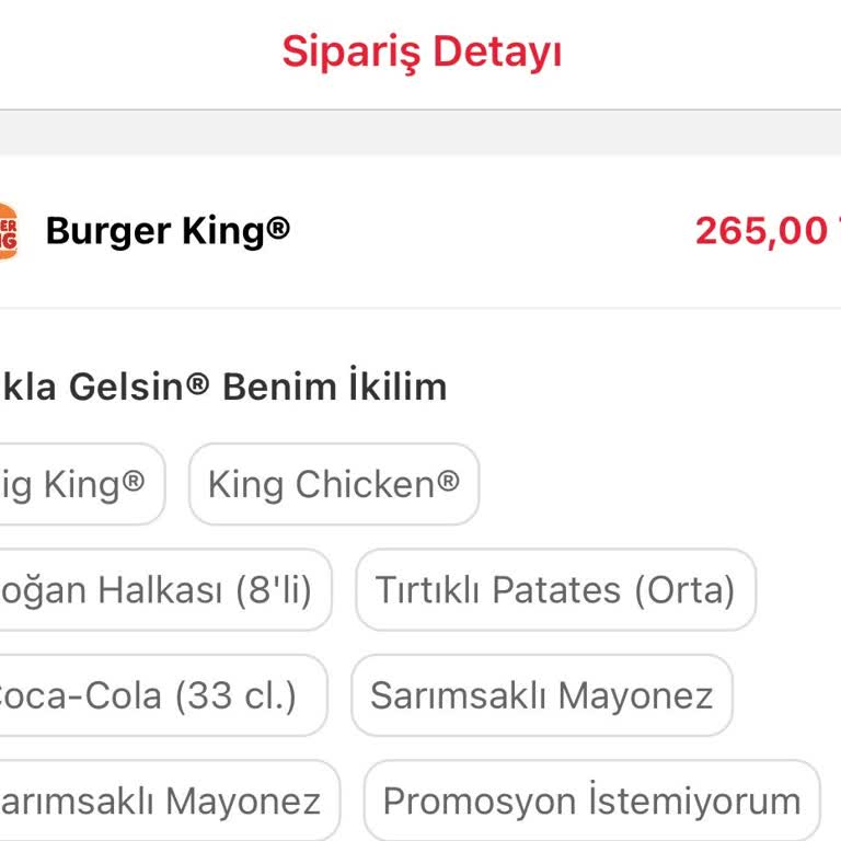 Tıkla Gelsin Sipariş Eksikliği Dolayısıyla Mağduriyet