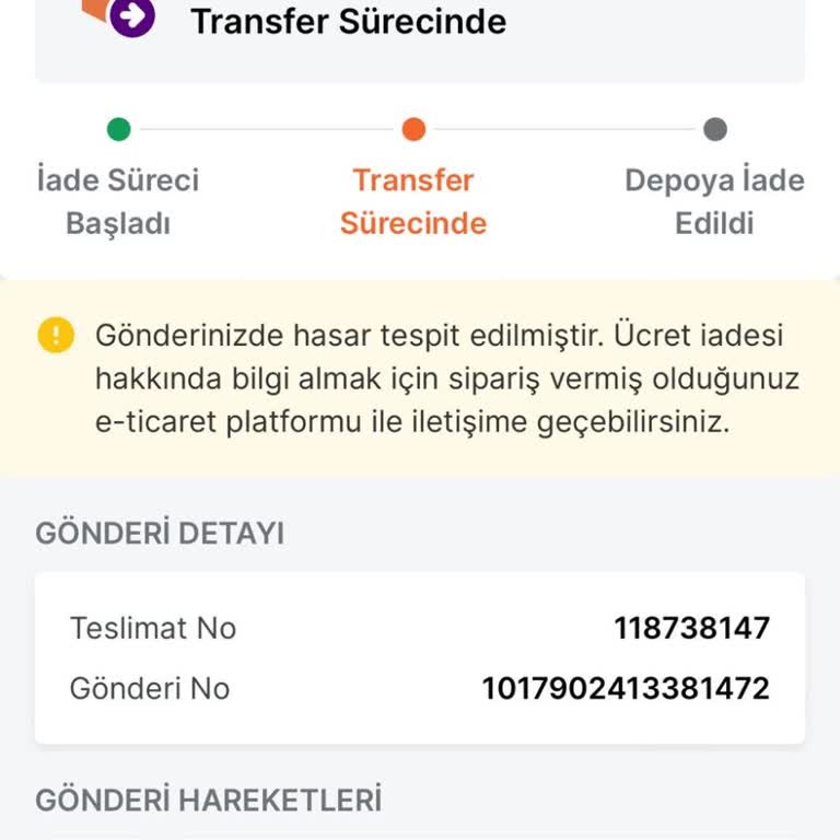 Trendyol Express'e Verdiğim Kargo Hasar Aldı.