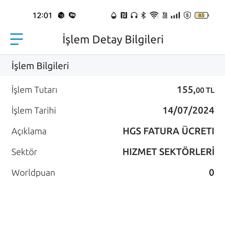 HGS Gerek Olmayan Etiketin Ücreti.