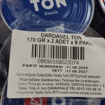 Dardanel Ton Problemli Çıkan Ürünleri