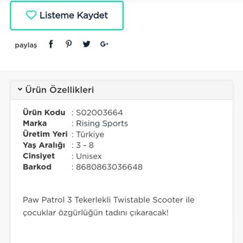 Toyzz Shop Ürünün Arkasında Durmuyor