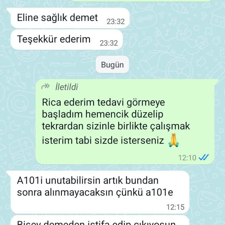 A101 Sorumsuzluk Tehditvari Konuşma